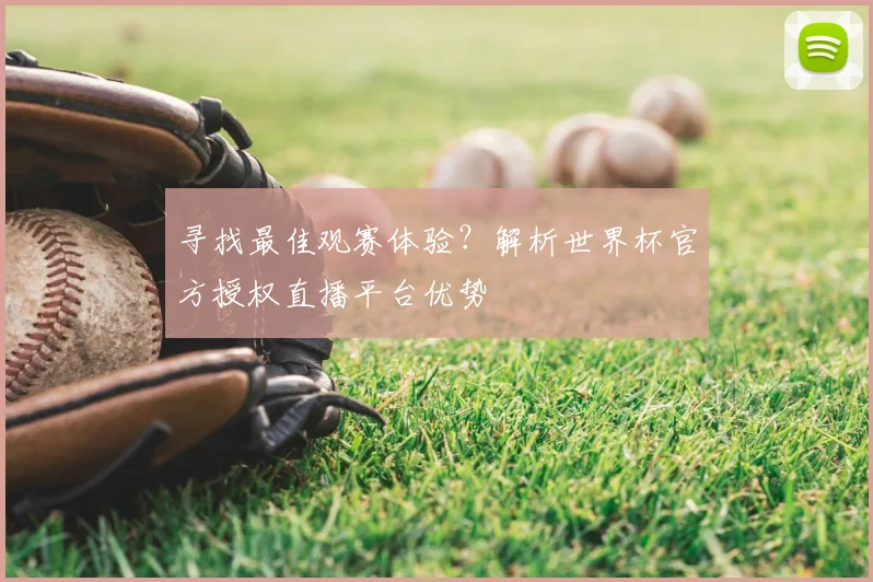 寻找最佳观赛体验？解析世界杯官方授权直播平台优势